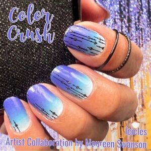Blue and Purple Gradient Nail Art